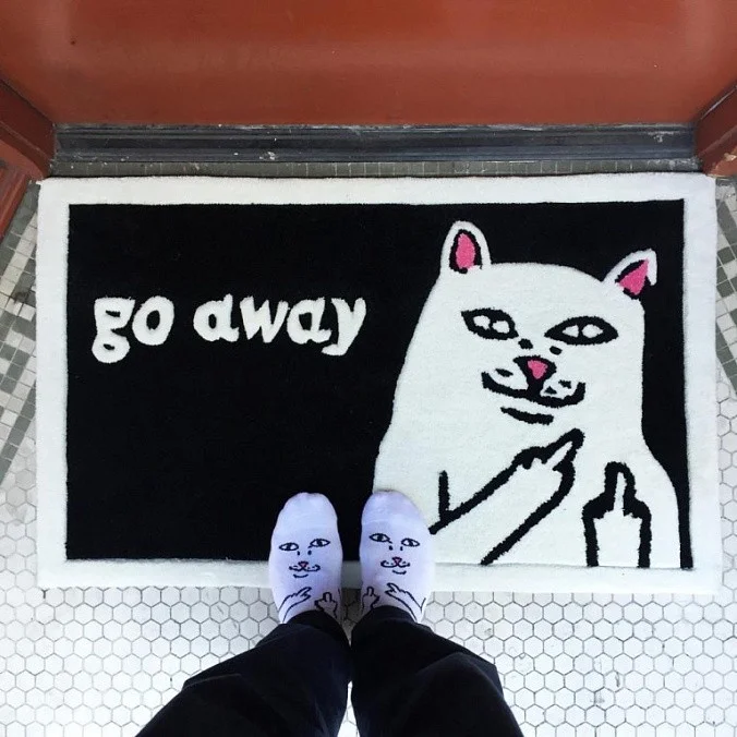 Коврик RIPNDIP Go Away Rug Black