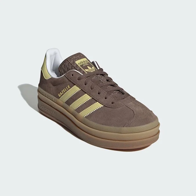 Кроссовки женские adidas Originals Gazelle Bold Earth Strata/Powder Yellow/Cloud White