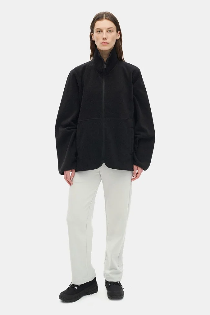 Куртка флисовая на молнии унисекс SHU чёрная