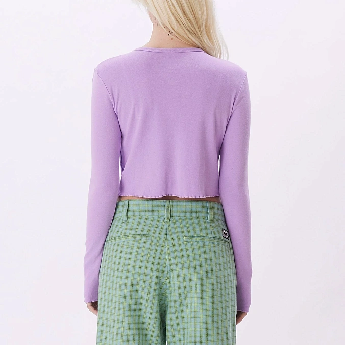 Лонгслив женский Obey Vase Bunch Cropped Jess Rib Fitted LS T-shirt