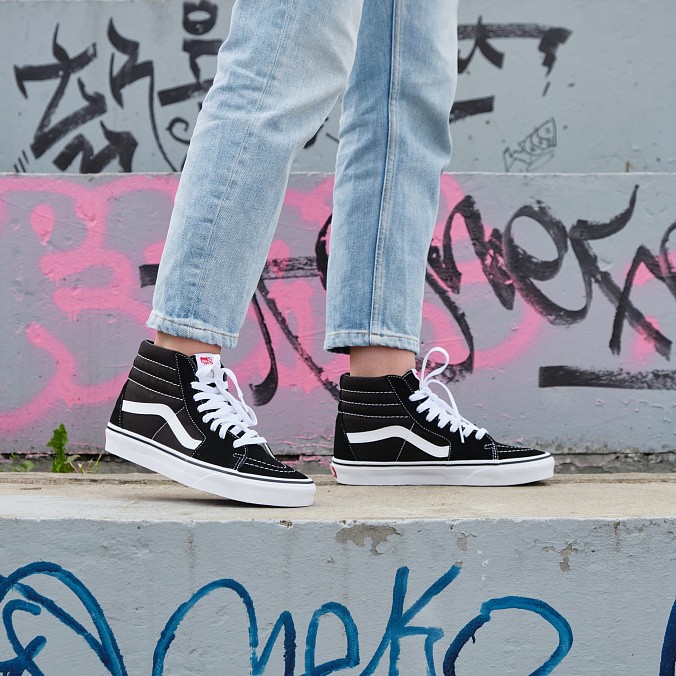 Кеды унисекс Vans Sk8-Hi Black White